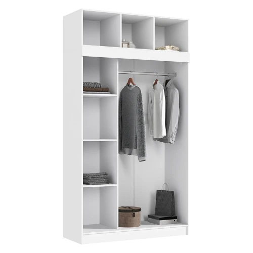 Шкаф с антресолью Бася/Роджина, Белый