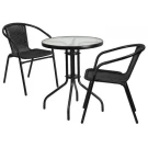 Комплект мебели Асоль LRC03/LRT02-D60 Black (2+1) Комплект мебели Асоль LRC03/LRT02-D60 Black (2+1)