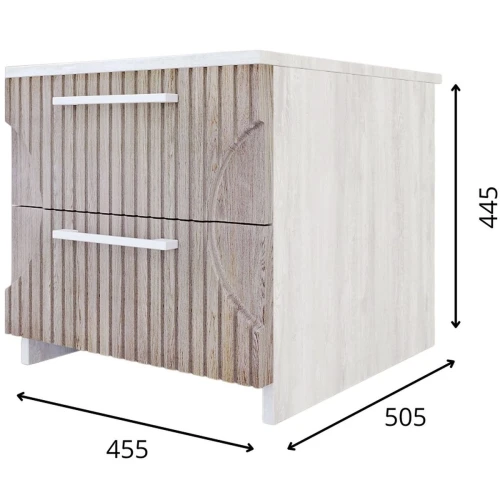 Тумба «Монтале» 2Я КМК 0966.19, бетон пайн светлый/астана