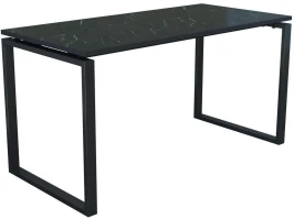 Стол компьютерный Янтарь 55.08-1 Мрамор черный/Металл черный