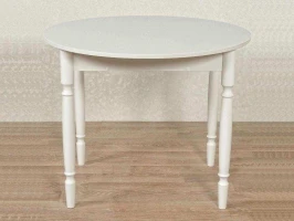 Стол круглый СМ ДСП белый