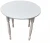 Стол круглый СМ ДСП белый