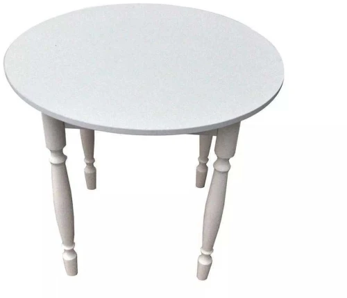 Стол круглый СМ ДСП белый