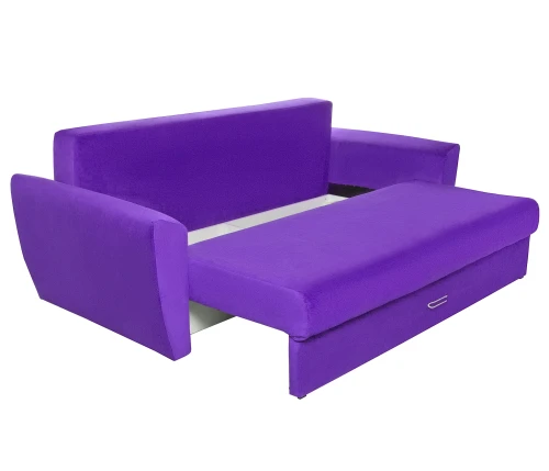 Диван еврокнижка Амстердам 160 ЛЮКС 08 ВЕЛЮР ФИОЛЕТОВЫЙ НПБ