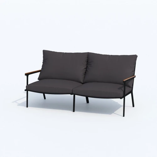 Лаунж зона FESTA антрацит с двухместным диваном