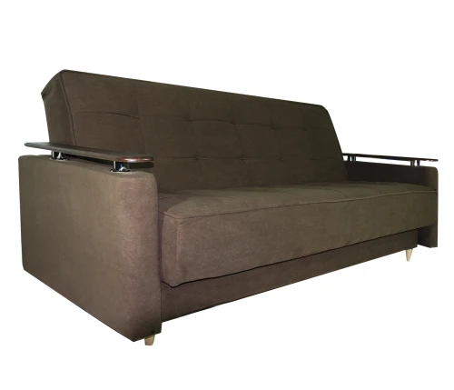 Диван София , с/м 126х186 , велюр коричневый, ППУ + Пружинный блок