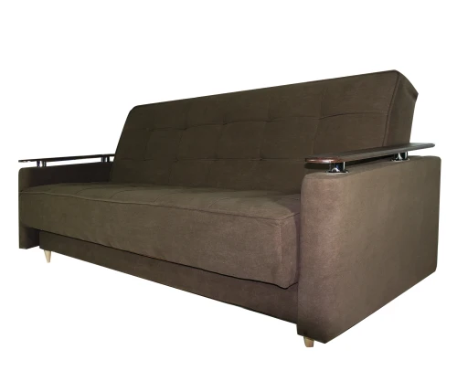 Диван София , с/м 126х186 , велюр коричневый, ППУ + Пружинный блок