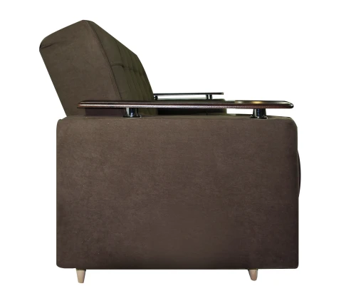 Диван София , с/м 126х186 , велюр коричневый, ППУ + Пружинный блок