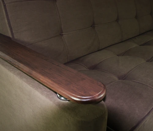 Диван София , с/м 126х186 , велюр коричневый, ППУ + Пружинный блок