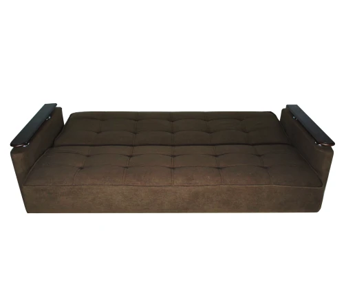 Диван София , с/м 126х186 , велюр коричневый, ППУ + Пружинный блок