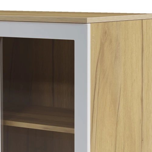 Шкаф-витрина Вега Сапфир 2дв, белый глянец