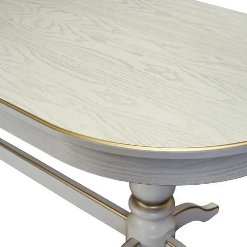 Стол обеденный Тарун 5 раздвижной слоновая кость/золото 190/250*84