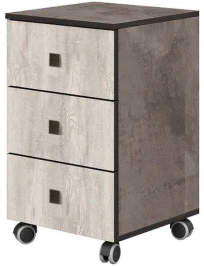 Тумба «Лондон 3Я» КМК 0467.4, Оникс/Бетон пайн светлый