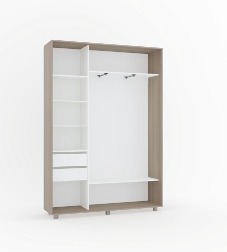 Шкаф-купе PRIME, 140х45х230 Шимо светлый с зеркалом