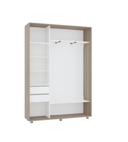 Шкаф-купе PRIME, 140х45х230 Шимо светлый с зеркалом