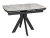 Стол DikLine DKU120 Керамика Italian Grey (глянец серый)/подстолье черное/опоры черные (2 уп.)