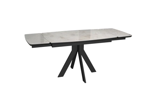 Стол DikLine DKU120 Керамика Italian Grey (глянец серый)/подстолье черное/опоры черные (2 уп.)