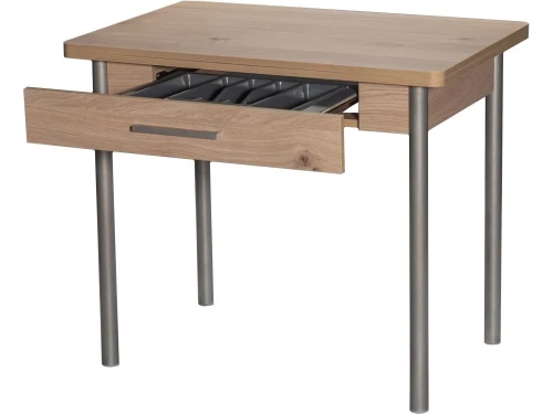 Стол М20 ДП1-02-05 900(1200)*600, ЛДСП:Дуб Эврика, Н/стола (Металлик)
