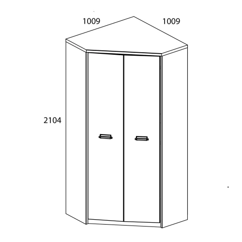 Шкаф угловой 2D, DIESEL, цвет дуб мадура