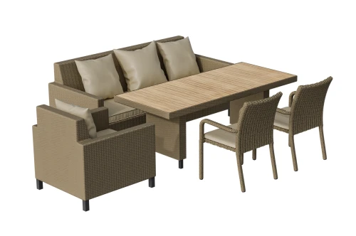 Комплект плетеной мебели MOKKA BELLA LOUNGE, соломенный