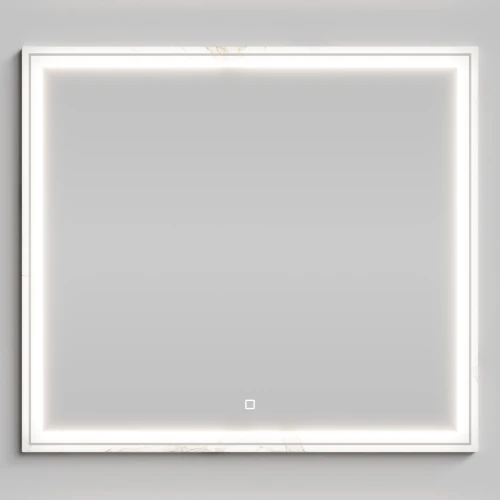 Зеркало Лайт 90, Мрамор Белый натур милк ПВХ 2537