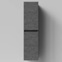 Пенал Бест 35 (2 двери) подвесной, Серый камень ПВХ 57806, левый, бельевая корзина