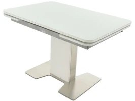 Стол «Тайбэй» стекло OPTI белое, каркас белый