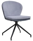 DC23083А Стул мягкий поворотный,СЕРЫЙ #DOT90/WT338-4 каркас металл черный КВАДРАТ