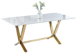 Стол обеденный Дориан DT-2853, 180х90х75 см, белый мрамор