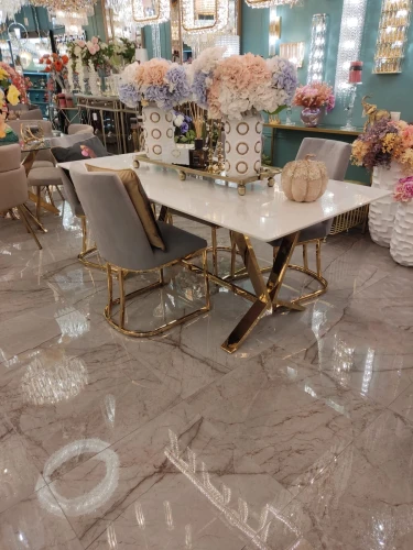 Стол обеденный Дориан DT-2853, 180х90х75 см, белый мрамор