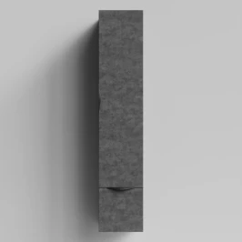 Пенал Марко 30 подвесной, дверь и ящик, ручки Черные, Серый камень ПВХ 57806, правый