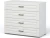 Комод «Лацио» 4ящ, Белый/Белое дерево