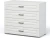Комод «Лацио» 4ящ, Белый/Белое дерево