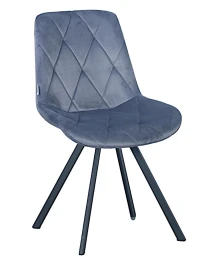 DC68 Стул мягкий поворотный, СЕРЫЙ#G62-38 велюр, каркас металл черный