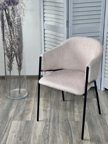 Стул ДИЛЛ, цвет  Lana 13 бежевый, ткань / черный каркас М-City