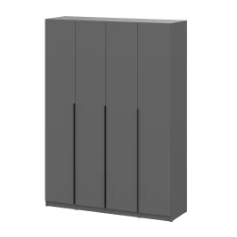Шкаф распашной с наполнением (13 полок + 2 ящика) ШК 5 (1600), Графит
