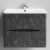 Тумба Адель 70 подвесной, Мрамор Графит софт тач ПВХ 4044-3 Vodok с раковиной в комплекте