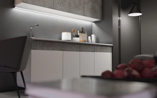 Кухня Оливия NEW 2,0м, Белый глянец холодный / Мрамор глянец