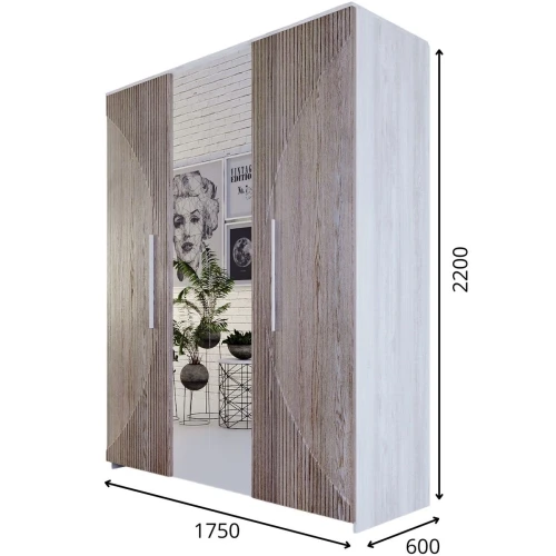 Спальня «Монтале» КМК 0966, бетон пайн светлый/астана