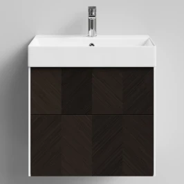 Тумба Катарини, 60 подвесной, Дуб цвет 20 Vodok с раковиной в комплекте