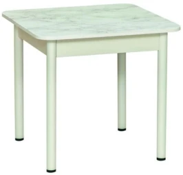 Стол Аппетит квадратный 55.01 Белый/Мрамор белый
