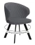 Стул DikLine 249 поворотный, B28 ANTRACITE, ножки черные