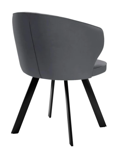 Стул DikLine 249 поворотный, B28 ANTRACITE, ножки черные