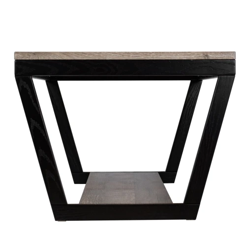 Стол журнальный BeautyStyle 33 дуб крымский состаренный/венге/стекло черное