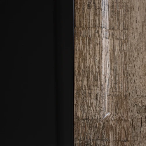 Стол журнальный BeautyStyle 33 дуб крымский состаренный/венге/стекло черное