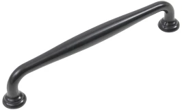 Ручка скоба мебельная URSULA RS433BL.4 BL Черный матовый 180*20*33