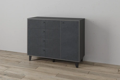 Комод Катрин-13, Графит, Гранит лофт