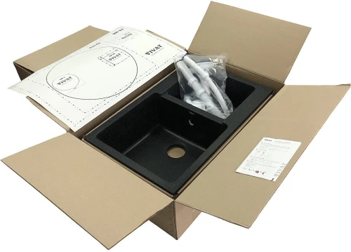 Мойка врезная Vivat 765020 2Ч МатСерый