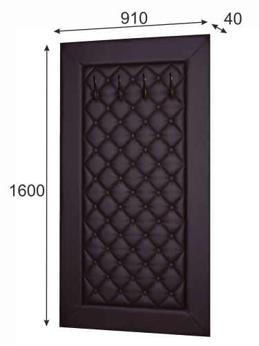 Вешалка в прихожую Оливия Н2 экокожа коричневый