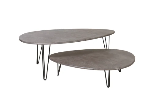 Стол журнальный Дадли серый бетон/чёрный